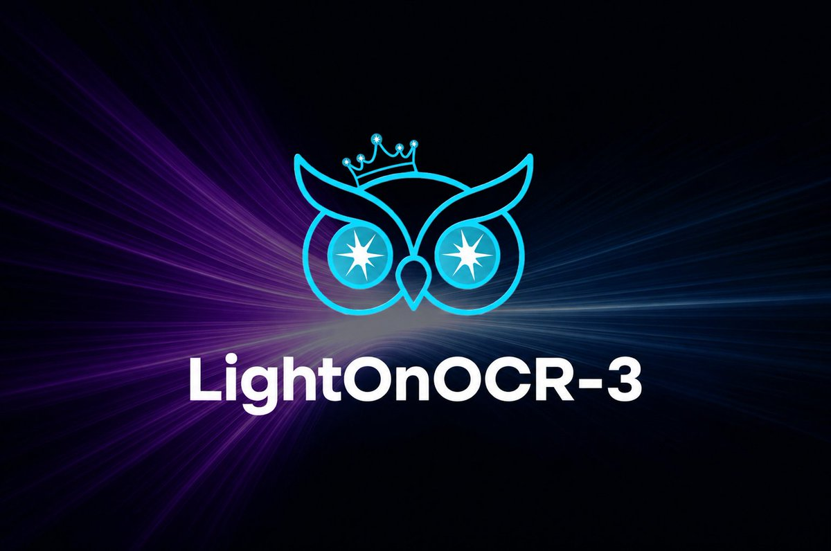 LightOn 开源 LightOnOCR-3：0.8B/1B/4B